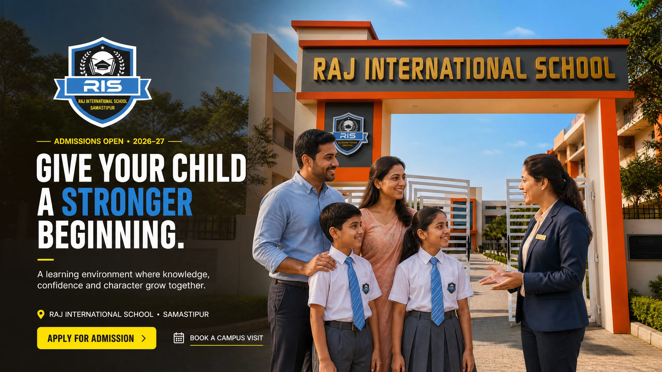 Raj International School Samastipur admission and family interaction